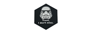 Hexagon PVC Patch "Trust, I Don't Miss"