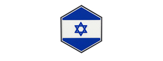 Hexagon PVC Patch Israel Flag