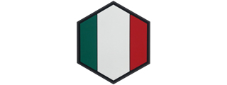 Hexagon PVC Patch Italy Flag