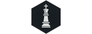 Hex PVC Patch White King Chess Piece