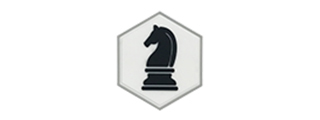 Hex PVC Patch Black Knight Chess Piece