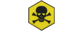 Hexagon PVC Patch Landmine Warning