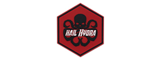 Hexagon PVC Patch Black Hail Hydra