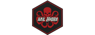 Hexagon PVC Patch Red Hail Hydra