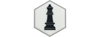 Hex PVC Patch Black Queen Chess Piece