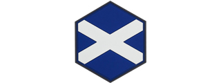 Hexagon PVC Patch Scotland Flag