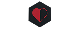 Hexagon PVC Patch "Relationship Status Single" Heart