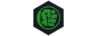 Hexagon PVC Patch Hulk Smash