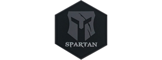 Hexagon PVC Patch Spartan Helmet