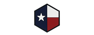 Hexagon PVC Patch Texas Flag