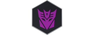 Hexagon PVC Patch Transformers Decepticon Badge