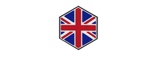 Hexagon PVC Patch United Kingdom Flag