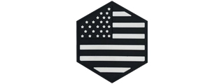 Hexagon PVC Patch USA S.W.A.T Flag