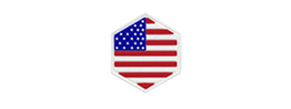 Hexagon PVC Patch United States Flag