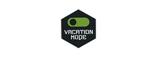 Hexagon PVC Patch Vacation Mode On