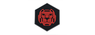 Hexagon PVC Patch Vultron Red Lion