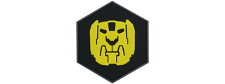 Hexagon PVC Patch Vultron Yellow Lion