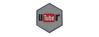 Hexagon PVC Patch "uTuber"