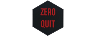 Hexagon PVC Patch "Zero Quit"