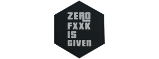 Hexagon PVC Patch "Zero FXXX is Given"