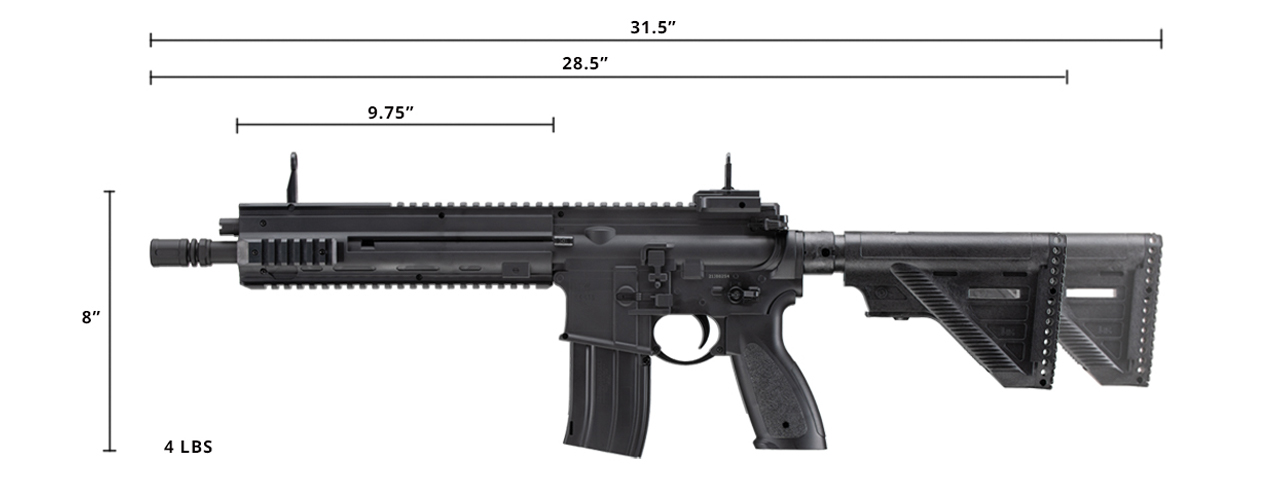 H&K 416 .177 Caliber BB Gun Air Rifle (Color: Black)