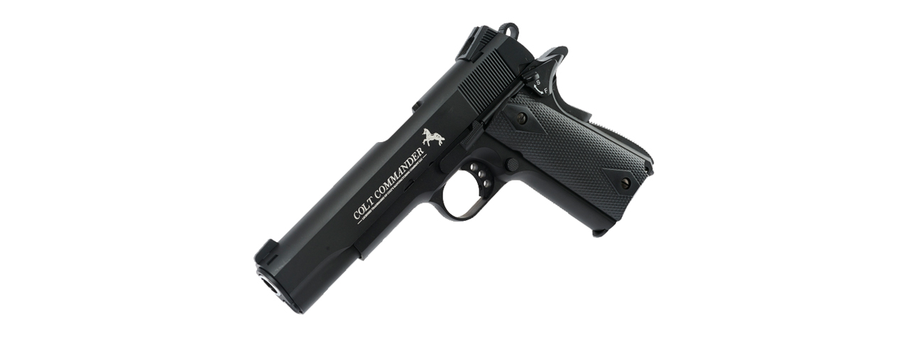 Umarex .177 Cal Colt Commander Blowback 1911 Airgun (Color: Black) - Click Image to Close