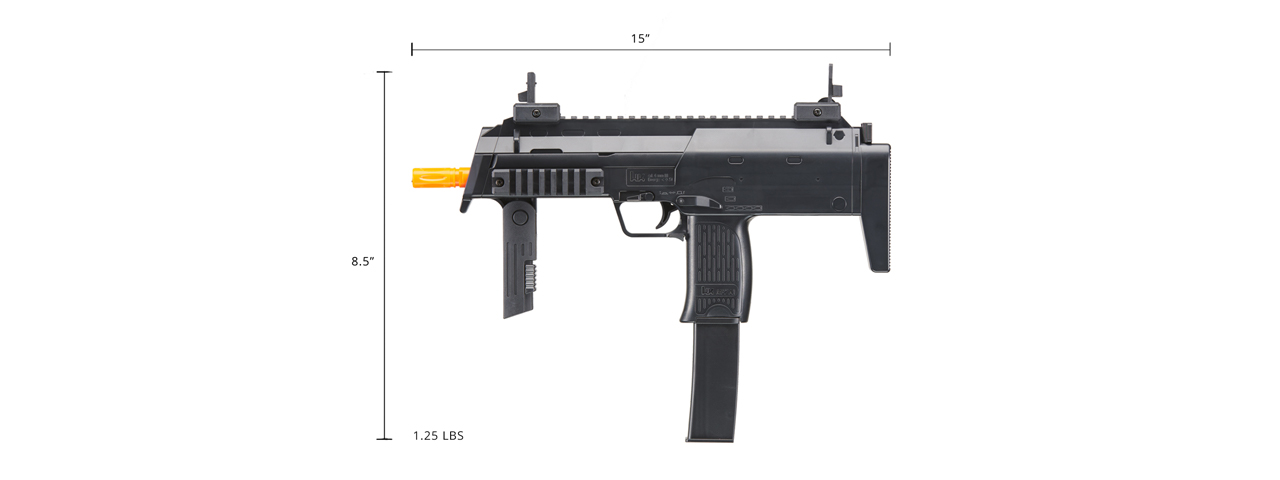 Elite Force H&K MP7 A1 Advanced Spring Powered Airsoft SMG (Color: Black) - Click Image to Close