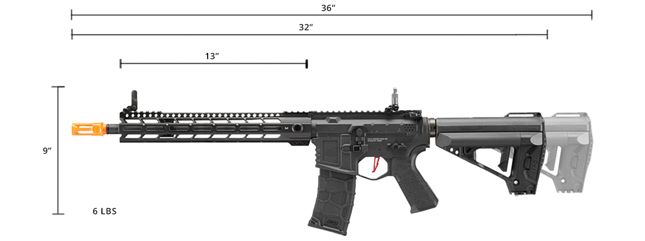 Elite Force / VFC Avalon Samurai Edge 2.0 M4 AEG Rifle w/ M-LOK Handguard (Color: Black) - Click Image to Close