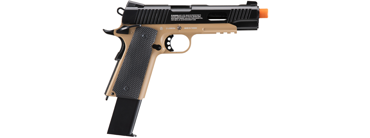 Elite Force 1911 Tac Legacy Edition Gas Blowback Airsoft Pistol (Color: Black / Dark Earth) - Click Image to Close