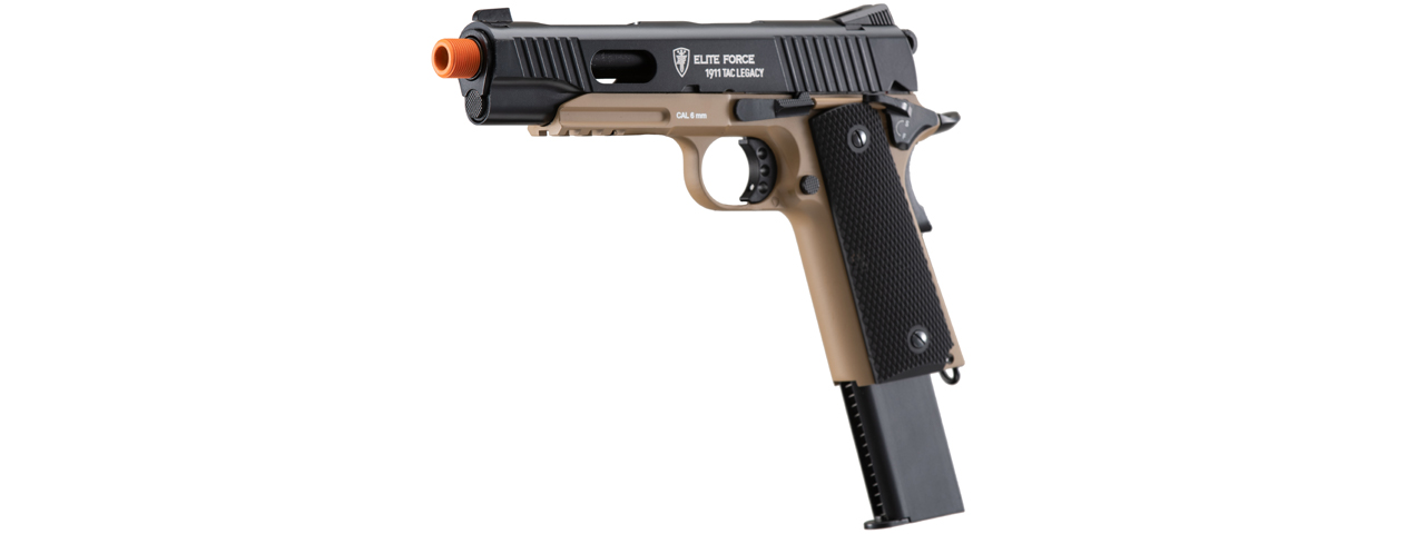 Elite Force 1911 Tac Legacy Edition Gas Blowback Airsoft Pistol (Color: Black / Dark Earth) - Click Image to Close