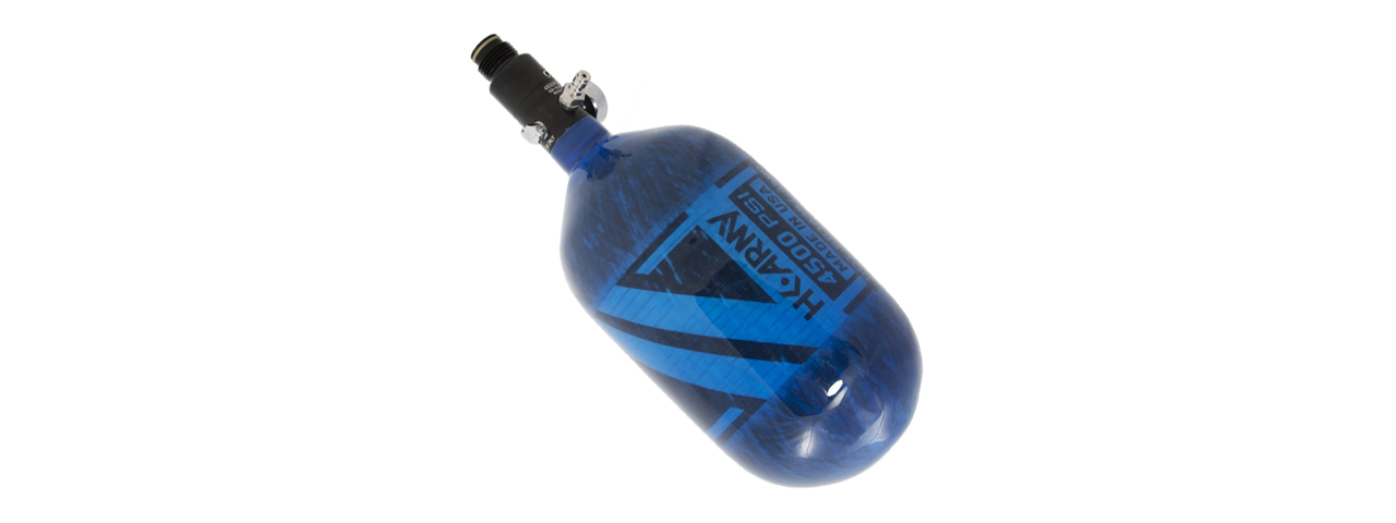 HK Army Aerolite Carbon Fiber Tank 68Ci / 4500 PSI (Color: Blue) - Click Image to Close