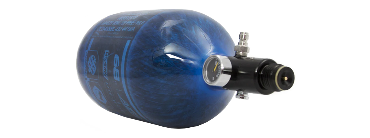 HK Army Aerolite Carbon Fiber Tank 68Ci / 4500 PSI (Color: Blue) - Click Image to Close