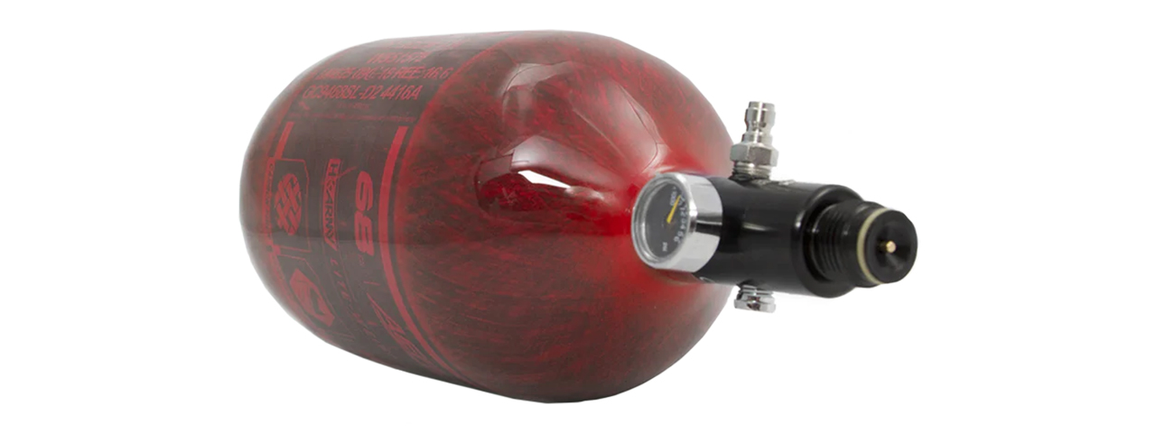 HK Army Aerolite Carbon Fiber Tank 68Ci / 4500 PSI (Color: Red)