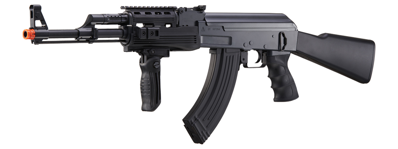 Lancer Tactical Airsoft AK-47 RIS AEG Rifle w/ Battery and Charger - Click Image to Close