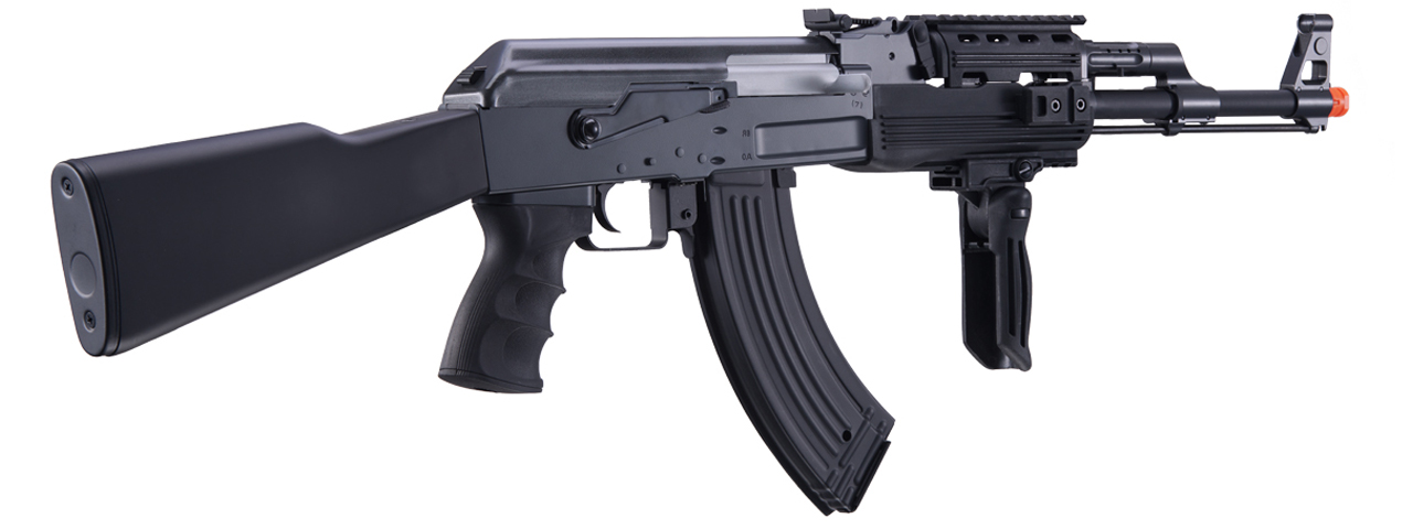 Lancer Tactical Airsoft AK-47 RIS AEG Rifle w/ Battery and Charger - Click Image to Close