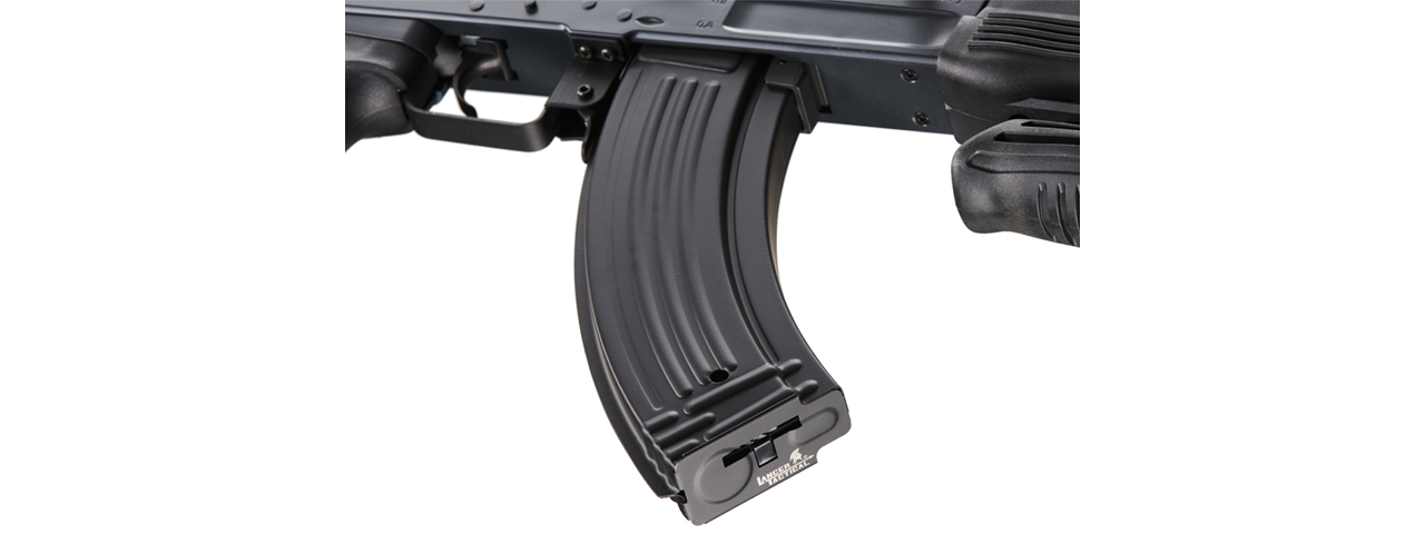 Lancer Tactical Airsoft AK-47 RIS AEG Rifle w/ Battery and Charger - Click Image to Close