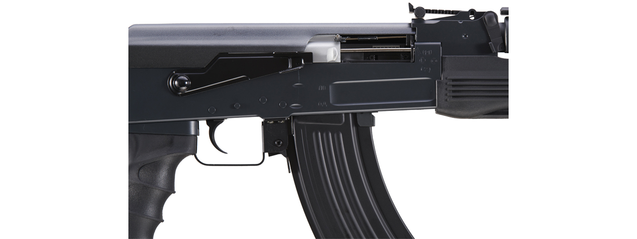 Lancer Tactical Airsoft AK-47 RIS AEG Rifle w/ Battery and Charger - Click Image to Close