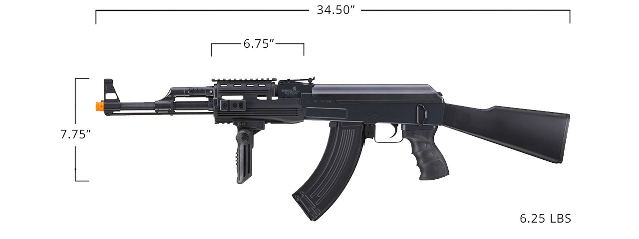 Lancer Tactical Airsoft AK-47 RIS AEG Rifle w/ Battery and Charger