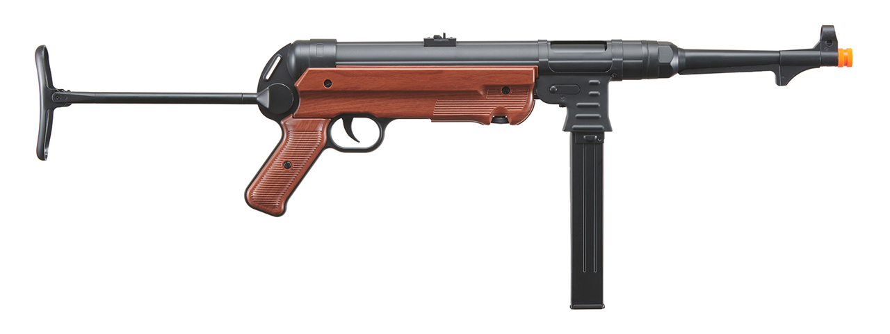 UK Arms M40P WWII Full Metal Machine Pistol AEG (Color: Black & Imitation Wood) - Click Image to Close