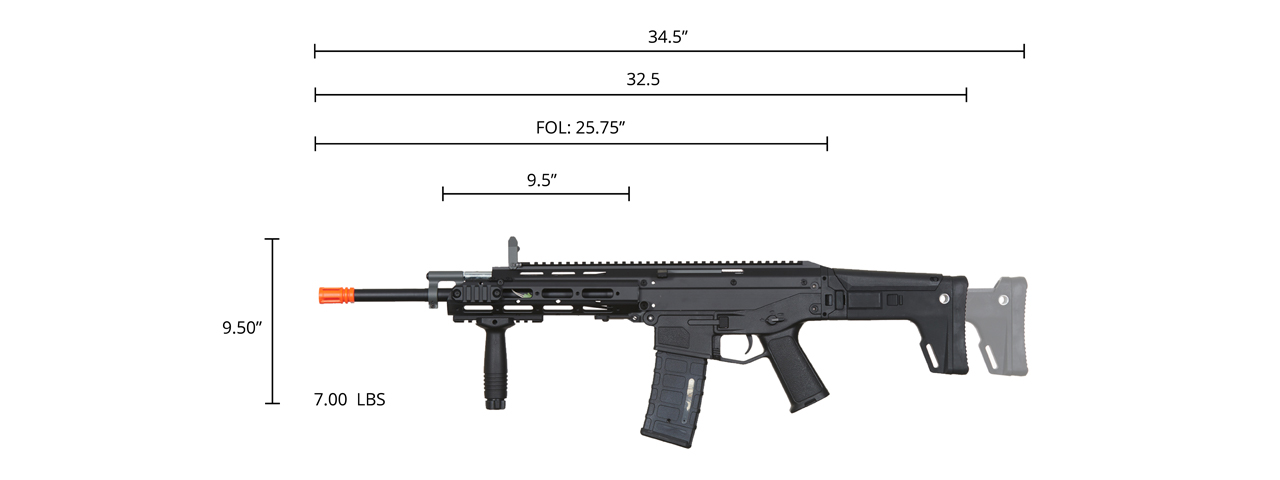 Atlas Custom Works Masada ACR Airsoft AEG Rifle (Color: Black) - Click Image to Close