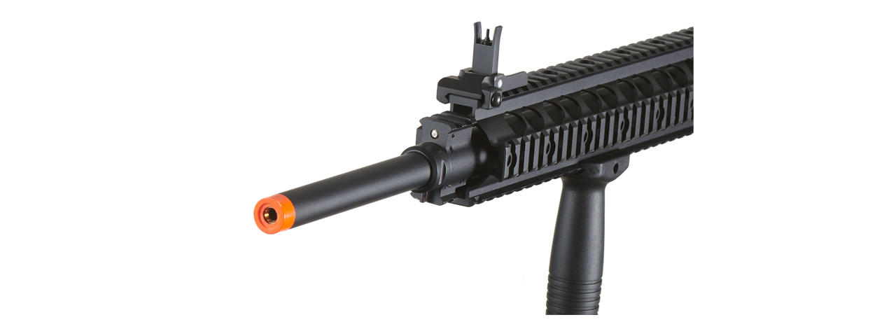 Atlas Custom Works Full Metal SR-25 Airsoft AEG Rifle with Stubby Stock (Color: Black)