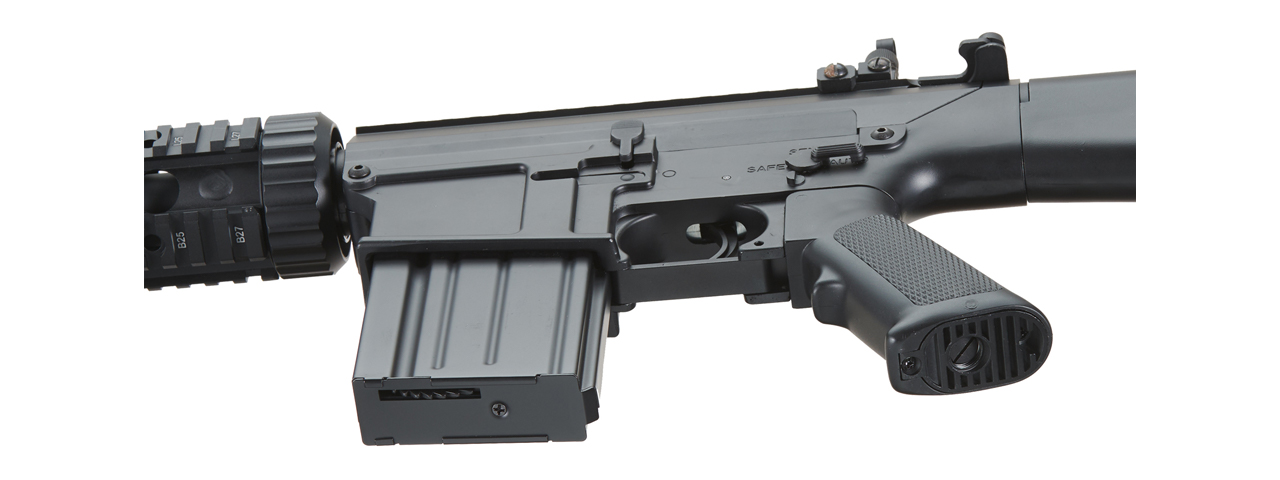Atlas Custom Works Full Metal SR-25 Airsoft AEG Rifle with Stubby Stock (Color: Black)