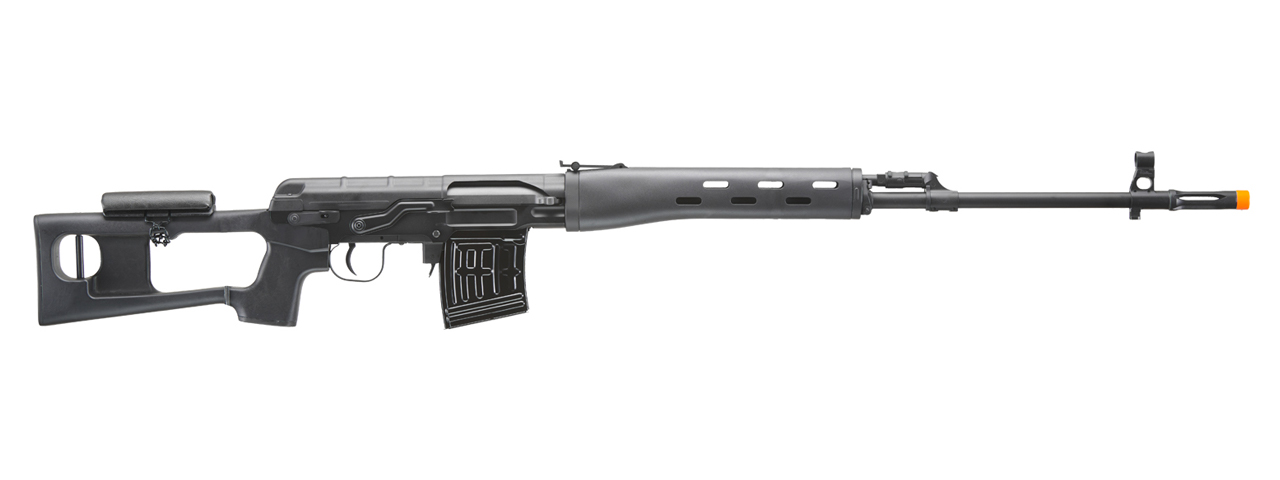 Atlas Custom Works Full Metal SVD Spring Rifle with Removable Cheek Rest (Color: Black)