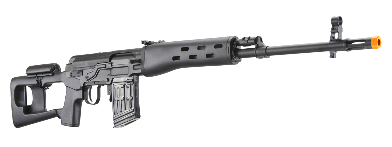 Atlas Custom Works Full Metal SVD Spring Rifle with Removable Cheek Rest (Color: Black) - Click Image to Close