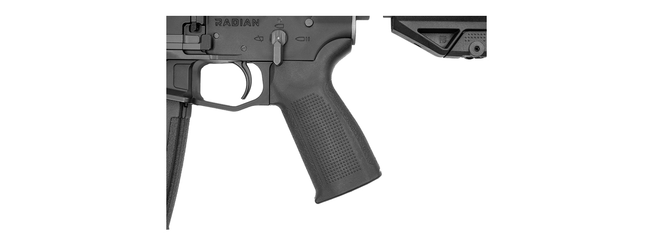 KWA PTS Radian Model 1 Gas Blowback Airsoft Rifle (Color: Black) - Click Image to Close