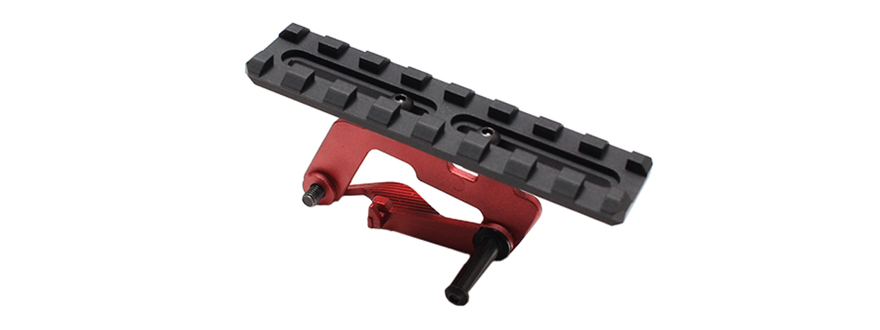 Laylax Aluminum Custom Neo Scope Mount Base for Tokyo Marui Hi-Capa 5.1 & 4.3 Series GBB Pistols (Color: Crimson Red) - Click Image to Close