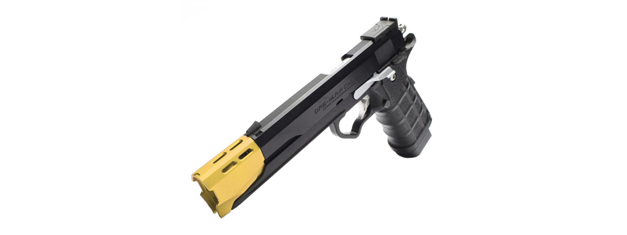 Laylax Hi-Capa Custom Lower Frame "R" Edge 5.1 & Compensator Set (Color: Gold) - Click Image to Close