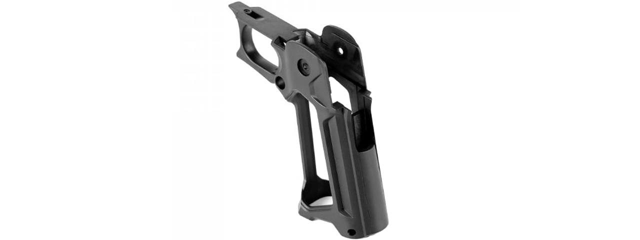 Laylax Skeleton Grip R for Hi-Capa Gas Blowback Airsoft Pistols (Color: Black) - Click Image to Close