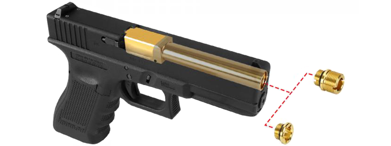 Laylax 2 Way Fixed Non-Recoiling Outer Barrel for Umarex Glock 17 Gen 4 (Color: Black) - Click Image to Close