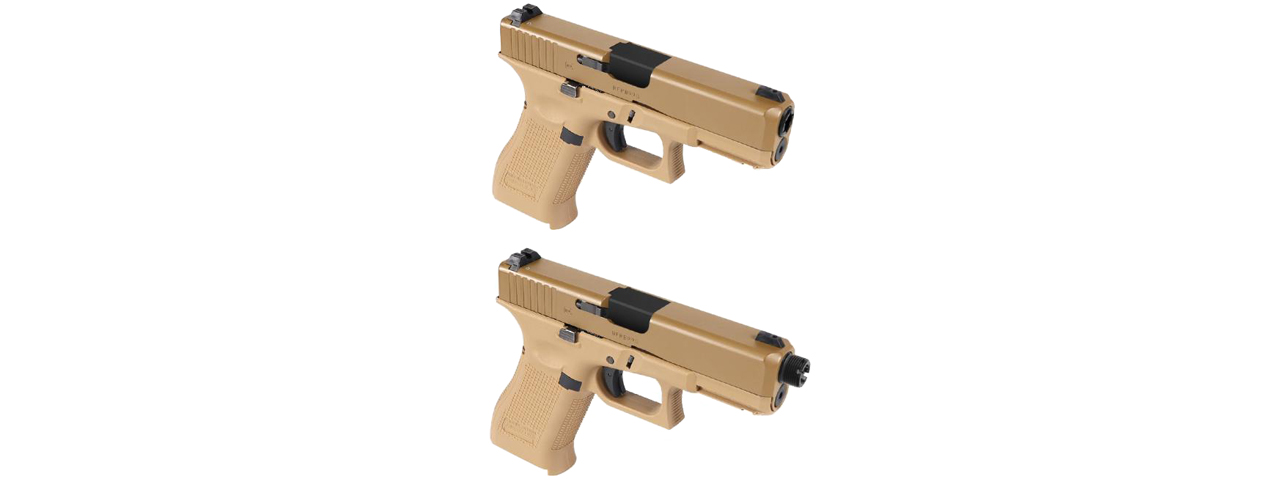 Laylax 2 Way Fixed Non-Recoiling Outer Barrel for Umarex Glock 19X Gen 5 (Color: Black)